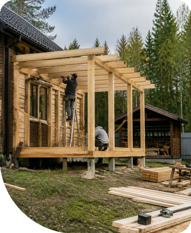 Строительство пристроек и построек на участке в Набережных Челнах