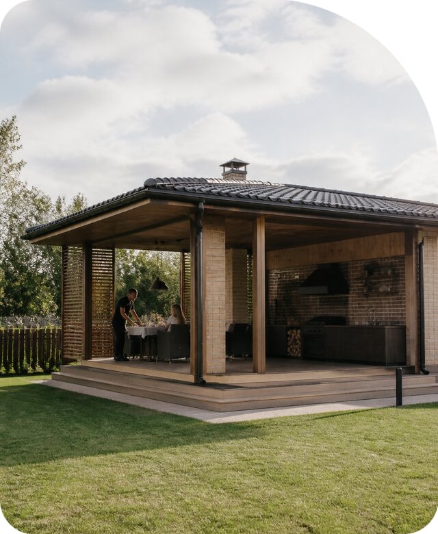 Летняя кухня с верандой в Набережных Челнах по цене от 492663 р. | РадиДОМА-Нбр